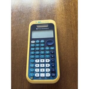 Texas Instruments ti-34 multiview calculator yellow NO CASE